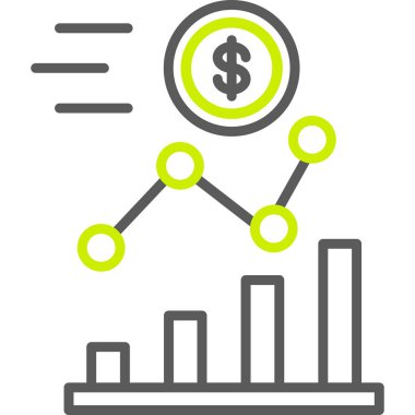 Dolar. Web simgesi basit illüstrasyon