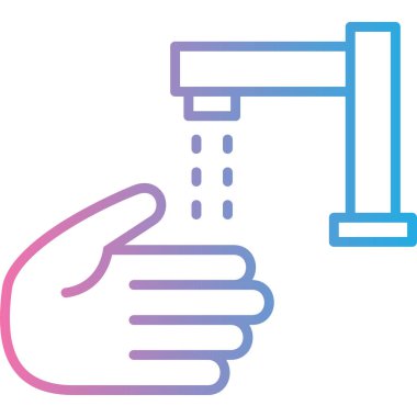 Temizleme el simgesi. Web için temizlik el vektör simgelerinin basit illüstrasyonu