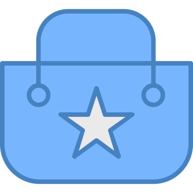 Sırt çantası simgesi. Web için sırt çantası vektör simgelerinin basit çizimi