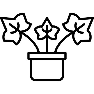 Bitki simgesi, anahat stili