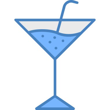 Kokteyl vektör simgesi, modern biçim