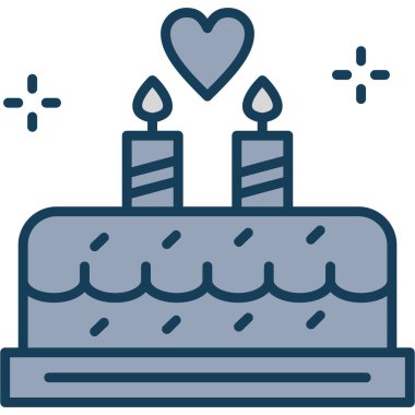 Doğum günü pastası. Basit resimleme