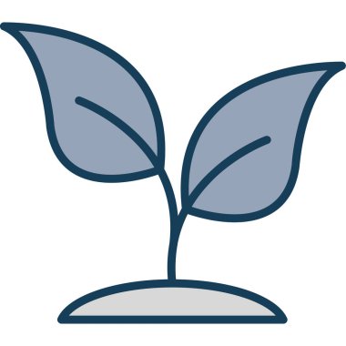 Bitki. Web simgesi basit illüstrasyon