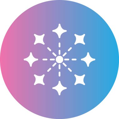 kar Tanesi simgesi vektör çizimi