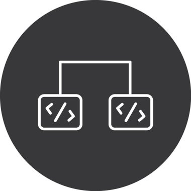 vektör kodlama simgesi illüstrasyonu