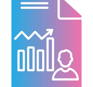 İş grafiği Web simgesi basit illüstrasyon