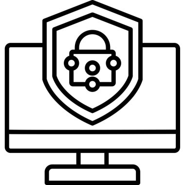 Veri koruma simgesi, vektör çizim