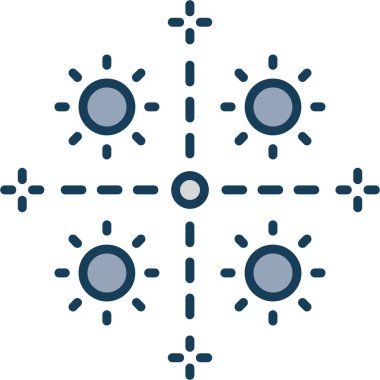 Kar tanesi. Web simgesi basit illüstrasyon