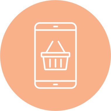 alışveriş simgesi vektör illüstrasyonu