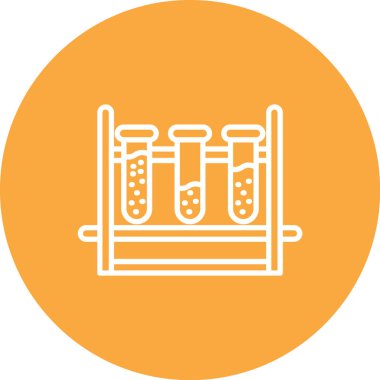 Laboratuvar şişe kutsal kişilerin resmi, vektör çizim