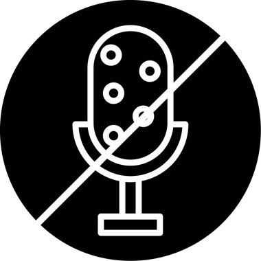 mikrofon simgesi, vektör illüstrasyonu