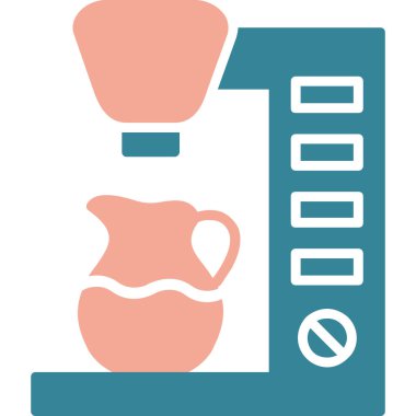 Modern kahve ikonunun vektör illüstrasyonu