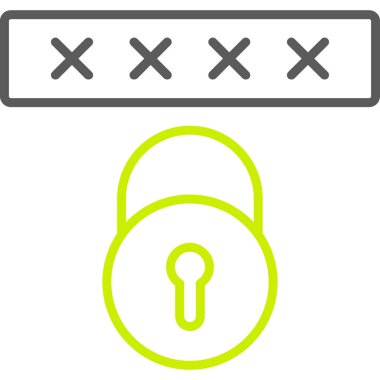 Kilidi aç. Web simgesi basit illüstrasyon