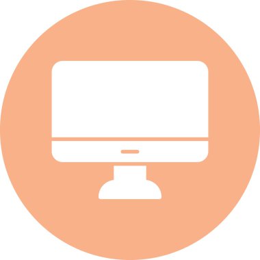 Modern dizüstü bilgisayar simgesinin vektör çizimi, bilgisayar monitörü