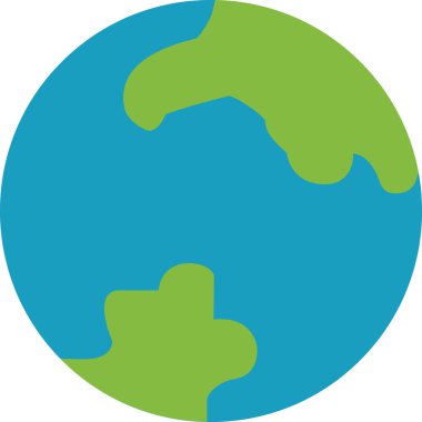 dünya simgesi, basit vektör illüstrasyonu