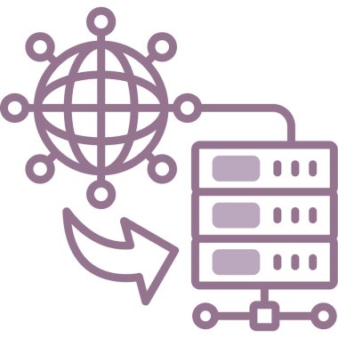 şebeke. Web simgesi basit illüstrasyon