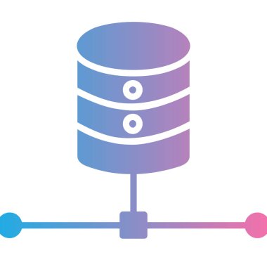 veritabanı. Web simgesi vektör illüstrasyonu