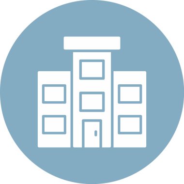 Bina simgesi. vektör illüstrasyonu.