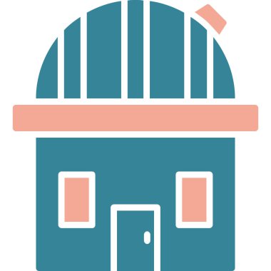 Bina. Web simgesi basit illüstrasyon