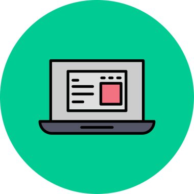 Geliştirme ve vektör illüstrasyonu için web tasarım simgesi