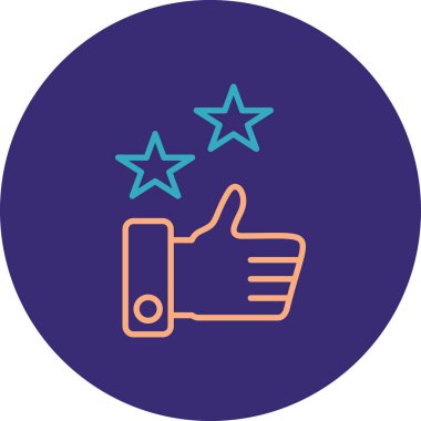 Başparmak yukarı. Web simgesi vektör illüstrasyonu