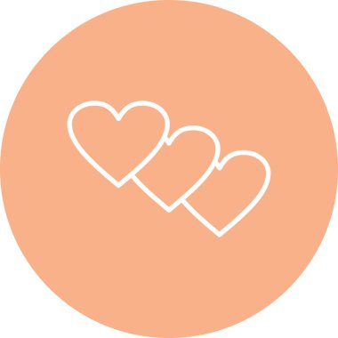 Kişisel ve ticari kullanım için kalp vektörü simgesi simgesi vektör çizimi..