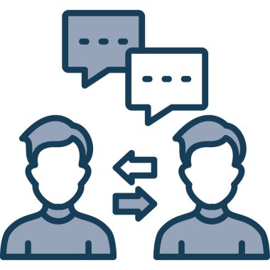 Sohbet simgesi vektör illüstrasyonu