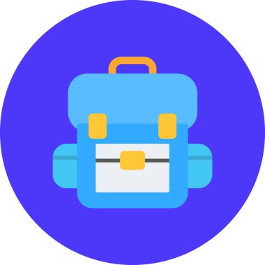 sırt çantası simgesi vektör illüstrasyonu