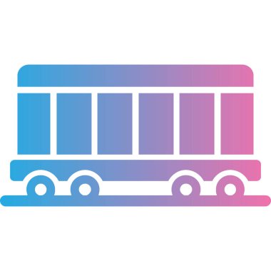 Otobüs simgesi. Basit vektör illüstrasyonu tasarımı.