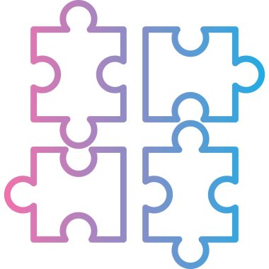 Bulmaca vektör simgesi modern basit vektör çizimi