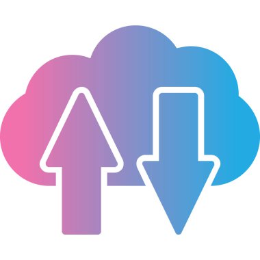 Bulut simgesi vektör illüstrasyonu