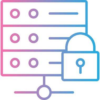 veri saklama vektörü basit simge, basit illüstrasyon