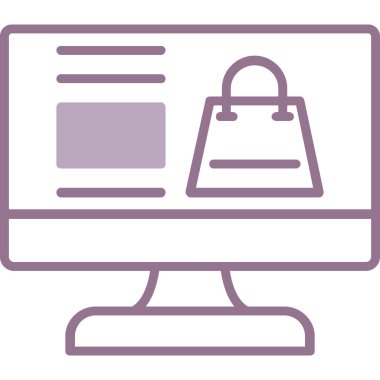 Bilgisayar. Web simgesi basit illüstrasyon