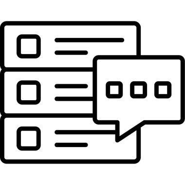 Konuş. Web simgesi basit illüstrasyon
