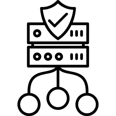 Ağ güvenlik vektör simgesi