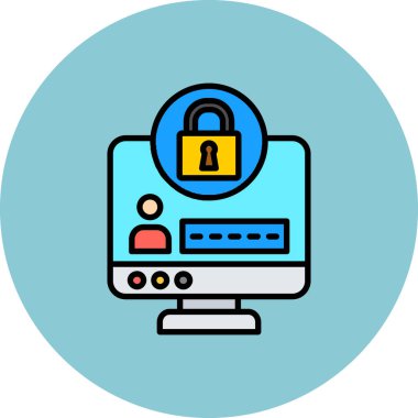 bilgisayar izleme simgesi, vektör illüstrasyonu