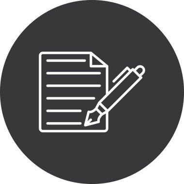 Belge. Web simgesi basit illüstrasyon