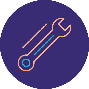 İngiliz anahtarı. Web simgesi basit illüstrasyon