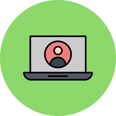 dizüstü bilgisayar simgesi, vektör illüstrasyonu