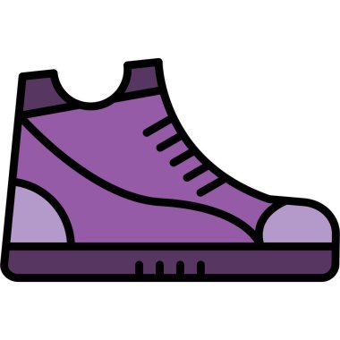 ayakkabı ikonu vektör çizimi tasarımı