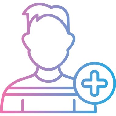 erkek doktor ikon vektör illüstrasyonu