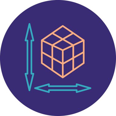 Küp. Web simgesi basit illüstrasyon