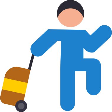 Erkek bagaj seyahat simgesi yaz kategorisinde