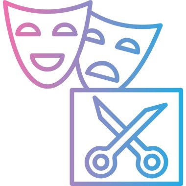 Maske. Web simgesi basit illüstrasyon