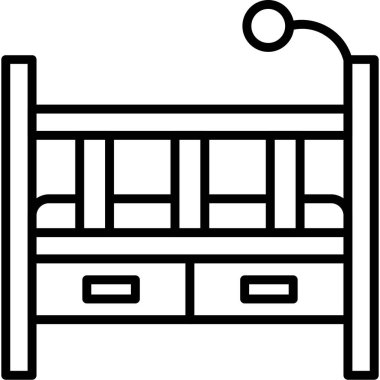 mobilya ikonu vektör illüstrasyonu