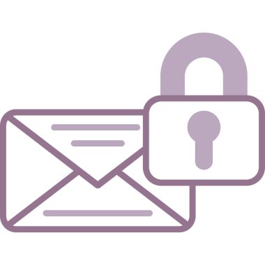 E-posta güvenlik vektör simgesi