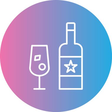 bardak şarap kutsal kişilerin resmi, vektör çizim