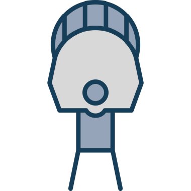 Miğfer. Web simgesi basit illüstrasyon