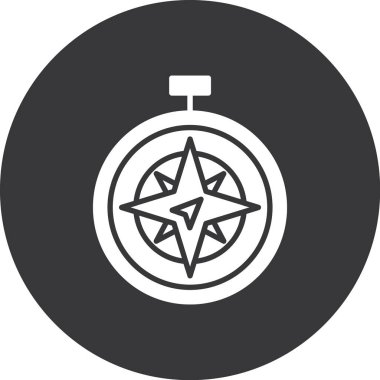 Pusula. Web simgesi basit illüstrasyon