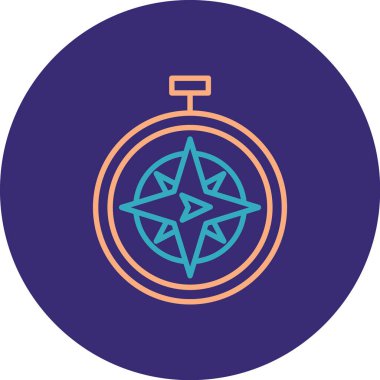 Pusula. Web simgesi basit illüstrasyon